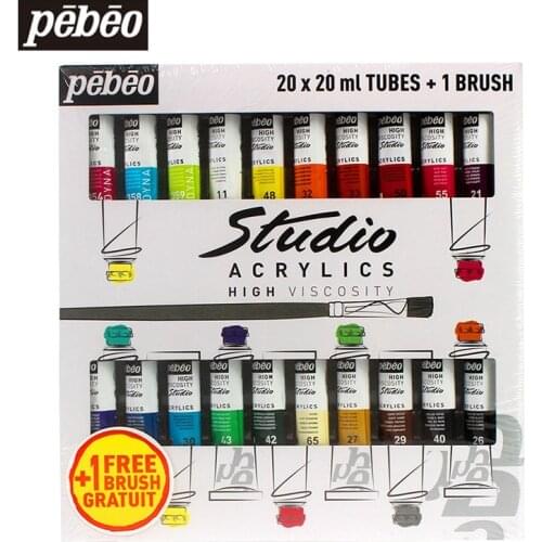 Pebeo Oil Paint Sets Professional Oil Colors Paint for Artist Drawing Acrylic Painting Color Art Supplies 10/20 Colors 20ml/Tube