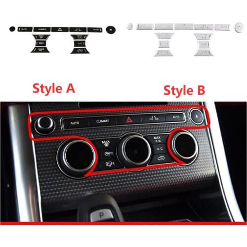 Car Central Control Air Conditioning Button Decorative Sticker Car Accessories For Land Rover Range Rover Sport Vogue 2014-17