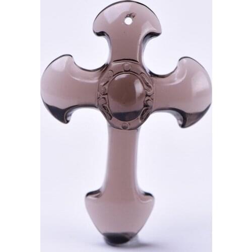 Natural ice Obsidian Crystal Pendant cross Jesus fashion jewelry lovers of evil men and women body