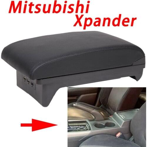 For Mitsubishi Xpander armrest box universal car center console caja modification accessories double raised with USB