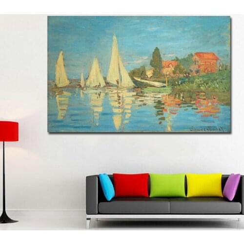 SELFLESSLY Free shipping! High Quality!Monet Famous Paintings Reproductions HD Print Monet Posters For Living Room Wall