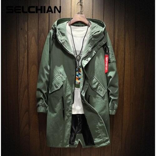 Мужские длинные куртки SELCHIAN China At AliExpress