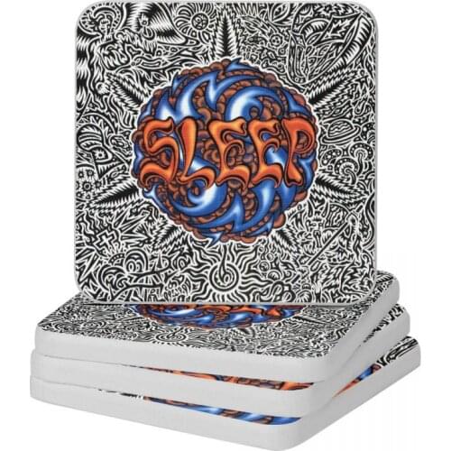 Steep Stoner Sludge Metal Band Diatomite Square Round Coaster Heat Insulation Cup Bonsai Mat Soap Toothbrush Pad Diameter 10cm