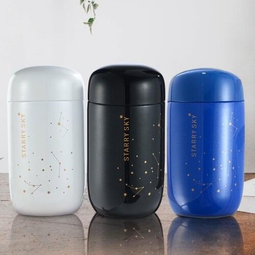 Thermos Water Bottle Starry Sky Mini Small Capacity Leakproof Coffee Mug 304 Stainless Steel Vacuum Flask 200ML Thermo Bottle