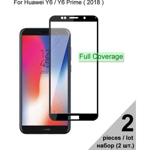Protective Glass For Huawei Y6 Prime 2018 / Y6 2018 Full Coverage Tempered Glass For Huawei Y6 Prime Y6 2018