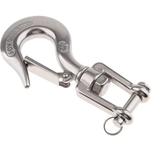 1/2 Inch Swivel Eye Clevis Lifting Chain Hook with Safety Latch 1500KG