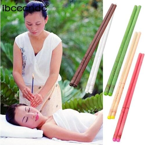 10pcs/lot Ear Candles Healthy Care Ear Treatment Ear Wax Removal Ear Aromatherapy Treatment Therapy Random Color Wholesale