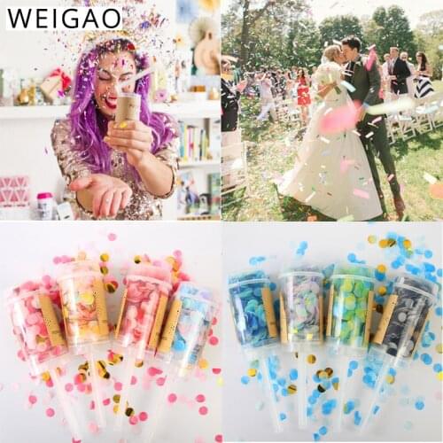 1Pc Mix Color Confetti Push Poppers Birthday Wedding Event Party Decoration Colorful Confetti Push Popper Event Party Supplies