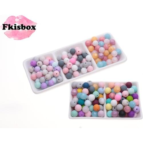 200pcs 12mm Silicone Round Beads BPA Free New Marble Metallic Color Baby Teether Teething Necklace Jewelry DIY Pacifier Chain