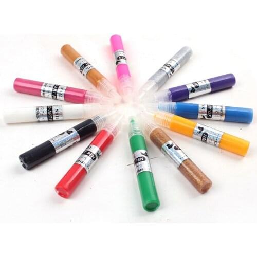 12 Color nail pen 3d Paint Nail Art DIY nail Polish Pen Uv Gel Acrylic Tips Set Salon Beauty Party Supplies