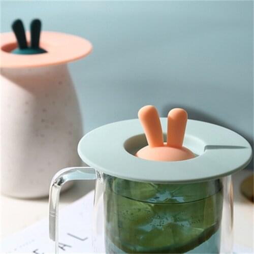 50pcs New Cartoon Cute Rabbit Silicone Sealing Lid Leak-proof And Dust-proof Household Bowl Cup Lid Multi-purpose Kitchen