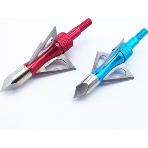 9pcs/lot NEW hunting arrow heads 100 grain broadheads fixed 3-blades arrowhead fit glass fiber arrow or carbon arrow