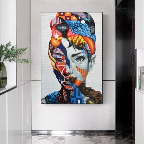 Abstract Color Canvas Painting Sexy Woman Fashion Wall Art Poster Nordic Living Room Corridor Bedroom Living Room Decoration