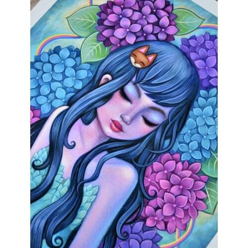 Diamond Painting Home Decor With AB Drill 5D DIY Poured Glue Boy Girls Cartoon Gift Angel Art Room Flower Mosaic Art