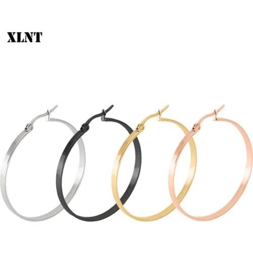 XLNT Oversize Big Circle Hoop Earring Set For Women Simple Punk Style Brincos Round Earrings Party Jewelry Gift 1 pair /lot