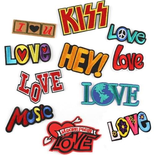 Letter Patch LOVE Iron on Patches for Clothes Diy Patch Embroidery Patch Applique Diy Patch Cute Iron on Letters