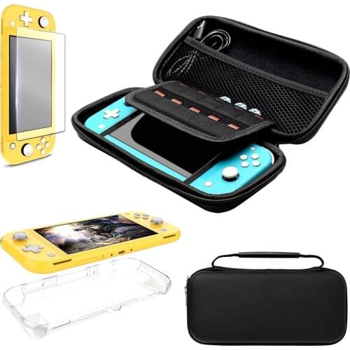 Carrying Case Plus TPU Case Cover and Screen Protector for Nintendo Switch Lite, 3 in 1 Accessories Kit, Portable Carrier Bag