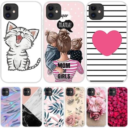 For Apple iPhone 11 Back Cover Ultra-thin Soft TPU Silicone Coque For iPhone 11 Case Love Patterned Bag For iPhone11 Shell Capa