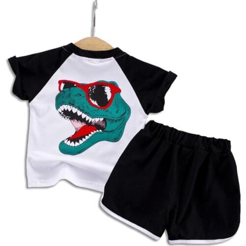 Baby summer suit 2019 new childrens tide suit boys summer handsome boy short sleeve childrens suit kids clothes