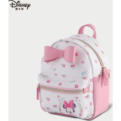 Disney Fashion Minnie Printing Backpack Bags Multifunction Mummy Bag Outdoor Large Capacity Girl Bag Shopping Bag
