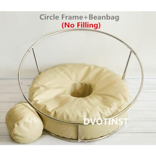 Dvotinst Newborn Baby Photography Props Posing Frame Beanbag Set Studio Accessories Poser Pillow for Studio Shoots Photo Props
