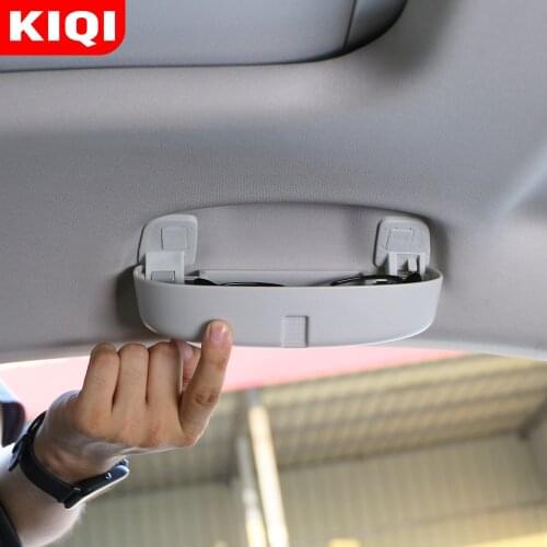 KIQI Car Glasses Box Storage Holder Boxes Sunglasses Case Fit for Skoda Superb 2018 2019 2020 Interior Accessories