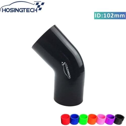 HOSINGTECH-quality warranty 102mm 4" black 45 degree silicone elbow turbo intercooler hose