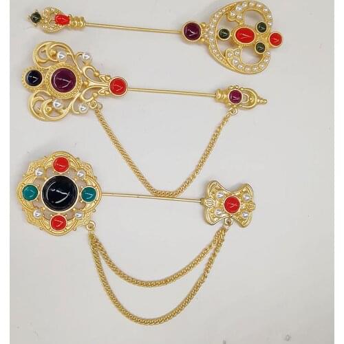 And the baroque color restoring ancient ways treasure tassel crown magic wand plug-in female don't get a word brooch