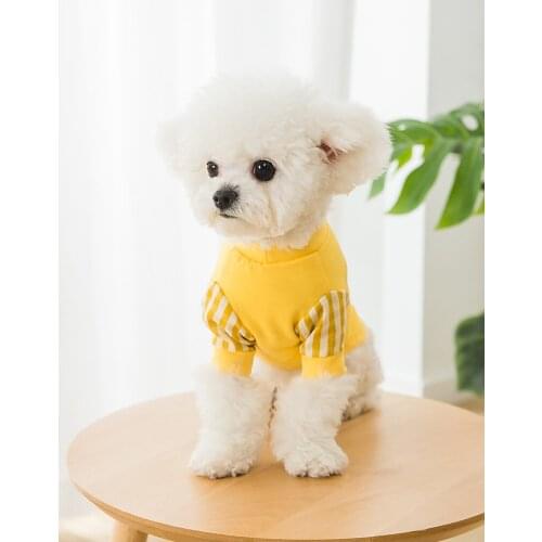 Corgi Dog Shirt Plaid Sleeve Lapel Cat Pet Clothes O-neck Short Sleeve Pullover Hoodies for Small Dogs Chihuahua T-shirt Outfit