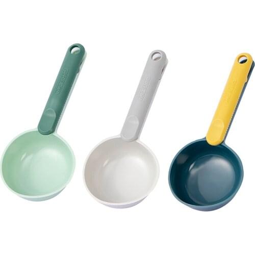 Spoon Rice Spoon Kitchen Household Rice Shovel Flour Spoon Coarse Grains With Clip Spoon Large Capacity Clip Design Sealed Spoon
