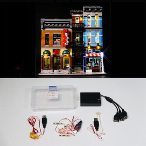 LED Light Up Kit Compatible for lego 10246 light Creator City Street Detectives Office building blocks Lighting Set toys