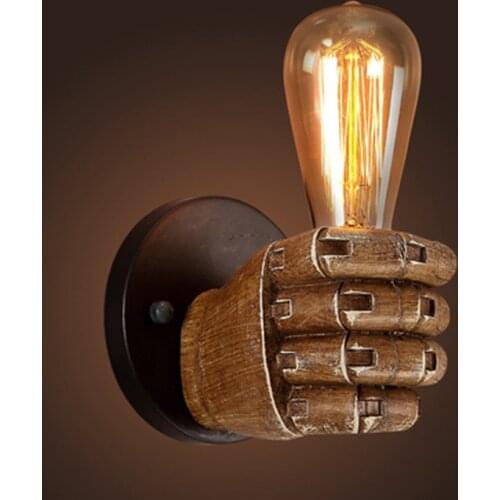Wall Light Bedroom Living Room Wall Sconce Fist wall lamp creative left hand right hand bar restaurant cafe retro decoration
