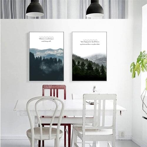 Natural Scenery Nordic Home Decor Picture Nordic Canvas Art Painting Living Room Wall Art Print Landscape Minimalist Painting
