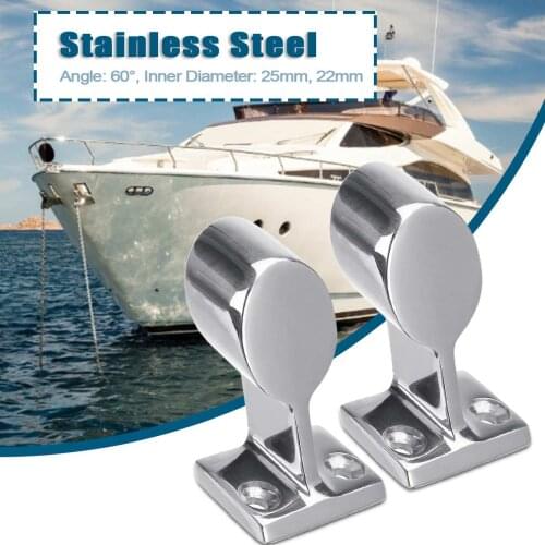 Durable marine pipe socket 316 stainless steel marine 60 degree rail handrail pipe socket accessories support reusable hardware