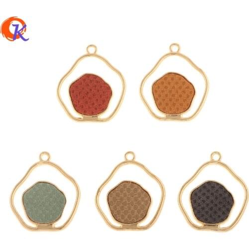 Cordial Design 50Pcs 25*29MM Jewelry Accessories/Charms/Hand Made/Drop Shape/Leather Effect/Earring Findings/DIY Jewelry Making