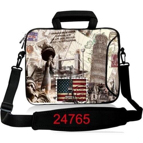 Stamp Laptop Bag 13.3 14 15.6 17.3 Waterproof Notebook Bag for Macbook Air Pro 13 15 Computer Shoulder Handbag Briefcase Bag