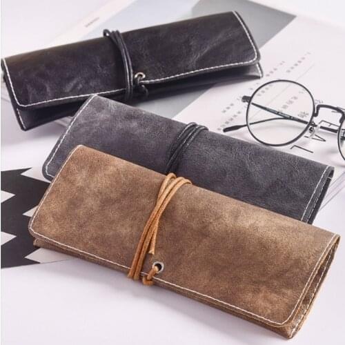 New Faux Leather Glasses Bag Vintage Protection sunglasses Bag Portable Ultralight Eyewear Case eyeglass pouch