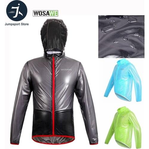 WOSAWE Breathable Raincoat Cycling Jacket Men Waterproof Ultra-light Anti-dust Outdoor Bike Bicycle Rain Jacket Jersey Ciclismo