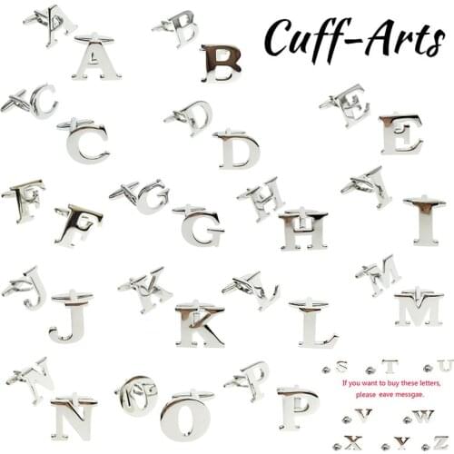 Cufflinks Alphabet Cufflinks Letter A-Z Cufflink for Male French Shirt Wedding Cuff Links High Quality By Cuffarts PT0023