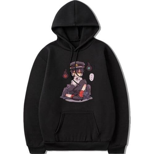 Anime Hoodies Women Oversized Sweatshirt Toilet Bound Hanako Kun Print Hip Hop Spring/Autumn Streetwear Kpop Clothes Long Sleeve