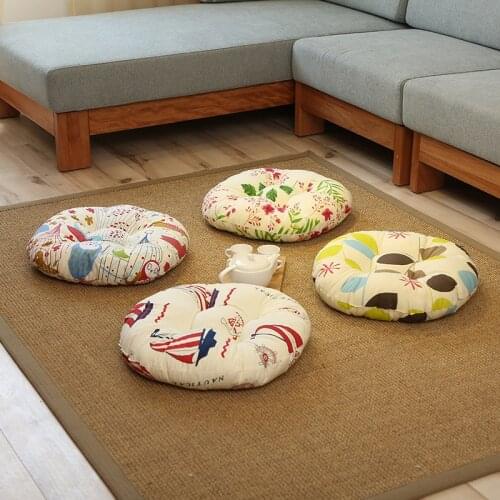 1PC Futon Seat Cushions Round Zabuton Tatami Mat Floor Seating Zafu Bay Window Yoga Meditation Pillow Chair Pads Patio Swing