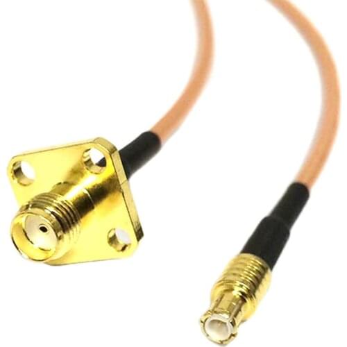 1PC SMA Female Panel flange Switch MCX Male Straight Right Angle Pigtail Cable RG316 15cm for WIFI Wireless Modem NEW