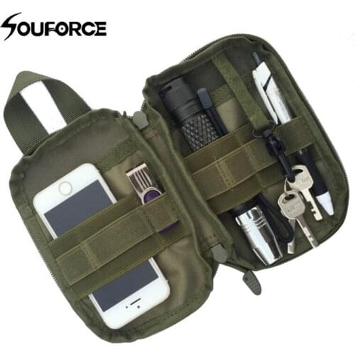 3 Color 17x11x2cm Tatical Camouflage EDC Tool Phone Bag in Nylon fit Molle System 600D for Outdoor Archery Hunting Accessories