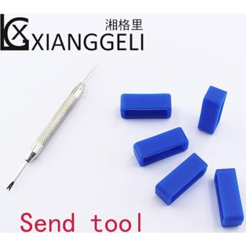 5pcs blue strap activity ring activity ring buckle watch accessories silicone strap loop 14mm16mm18mm19mm20mm22mm24mm26m28mm30mm