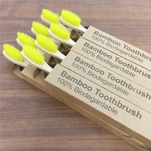6 pack Adult Bamboo Toothbrushes Soft Bristles eco friendly cepillo dientes bambu Oral Care Toothbrush clareador de dente