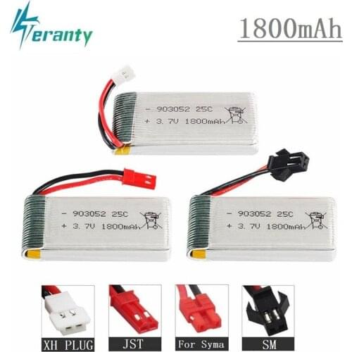 1800mAh 3.7v Rechargeable Battery for KY601S SYMA X5 X5S X5C X5SC X5SH X5SW M18 H5P HQ898 H11D H11C T64 T04 T05 F28 F29 T56 T57