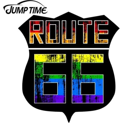 JumpTime 13 x 11.5cm Copy of Route 66 Winslow Arizona Historic Road Trip RV Car Stickers Scratch-proof Car Wrap Waterproof Decal