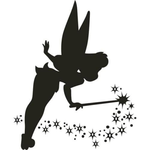 Car Sticker Waterproof Occlusion Scratch Funny Magic Wand Tinker Bell Star Car Motorcycle Accessories Bumper Vinyl Decal