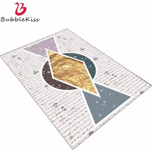 Bubble Kiss Large Carpets For Living Room Nordic Golden Geometric Non-Slip Area Rugs Modern Home Decoration Bedroom Floor Rugs