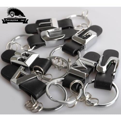 3D Metal For Mercedes Benz W211 W124 W210 W212 W176 W168 W169 W245 W246 AMG E C A B S M G Class Car Keychain leather Key Rings